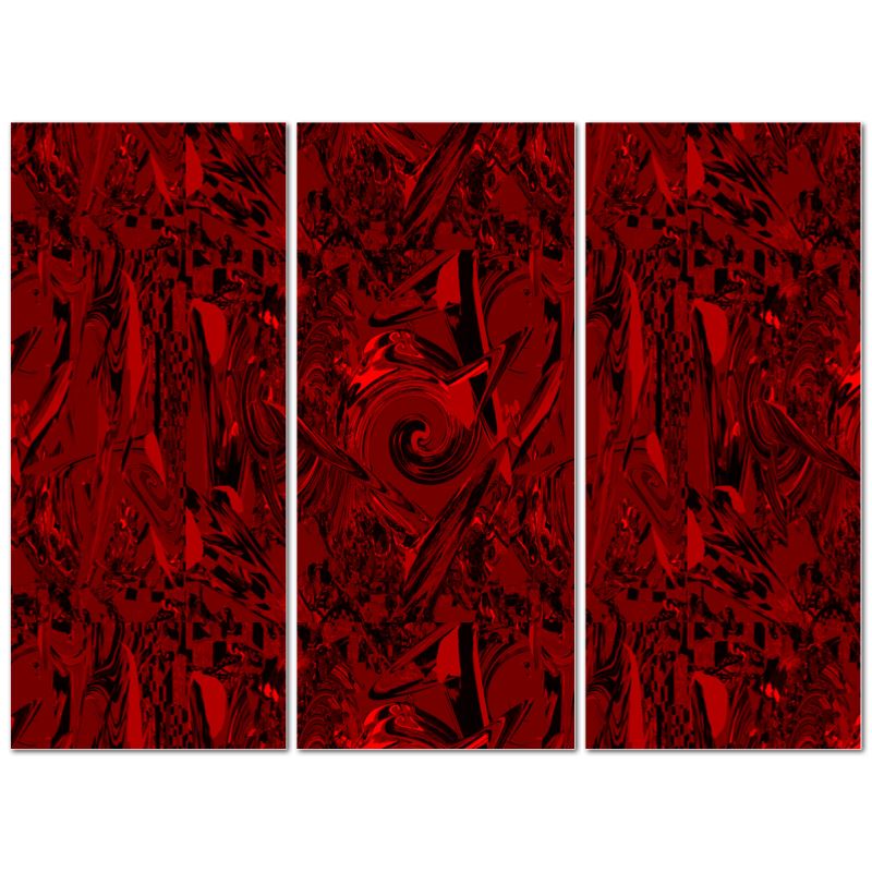 Pacific Red Black : Tableau triptyque